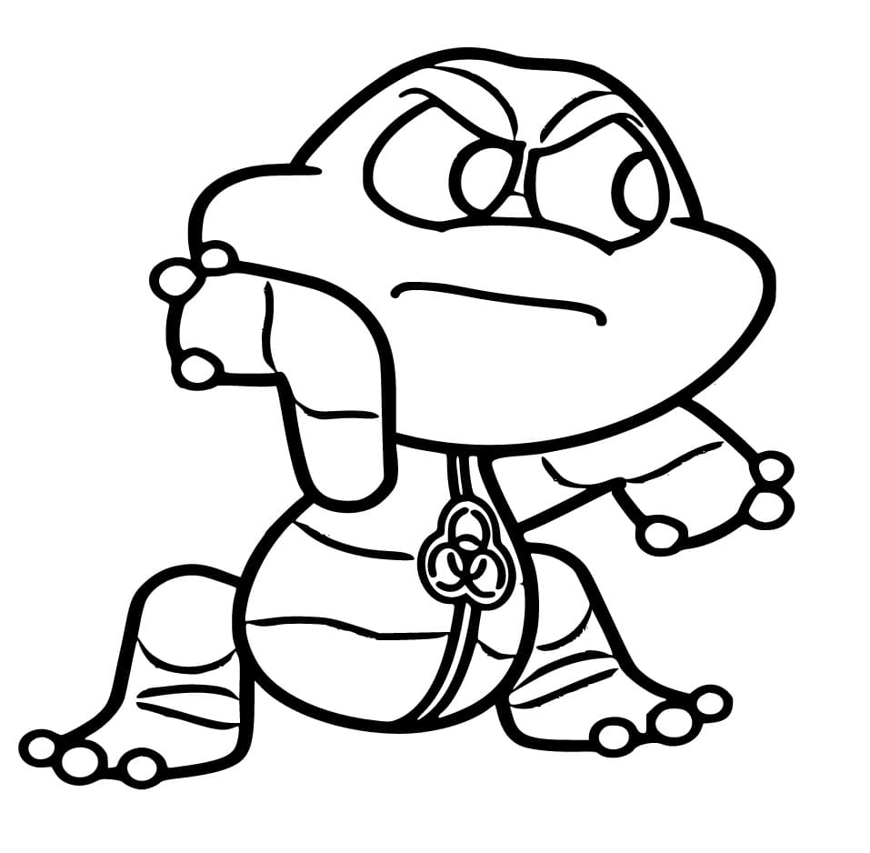 Icky Licky from Nightmare Critters coloring page