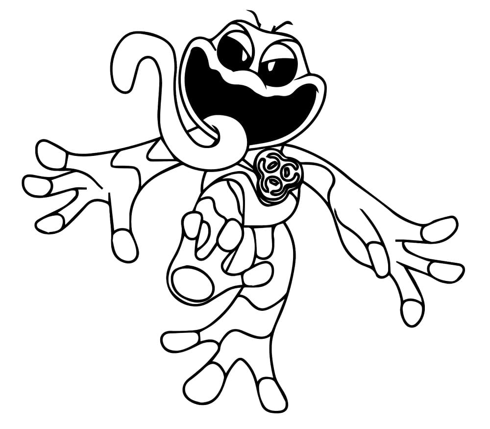 Icky Licky in Nightmare Critters coloring page