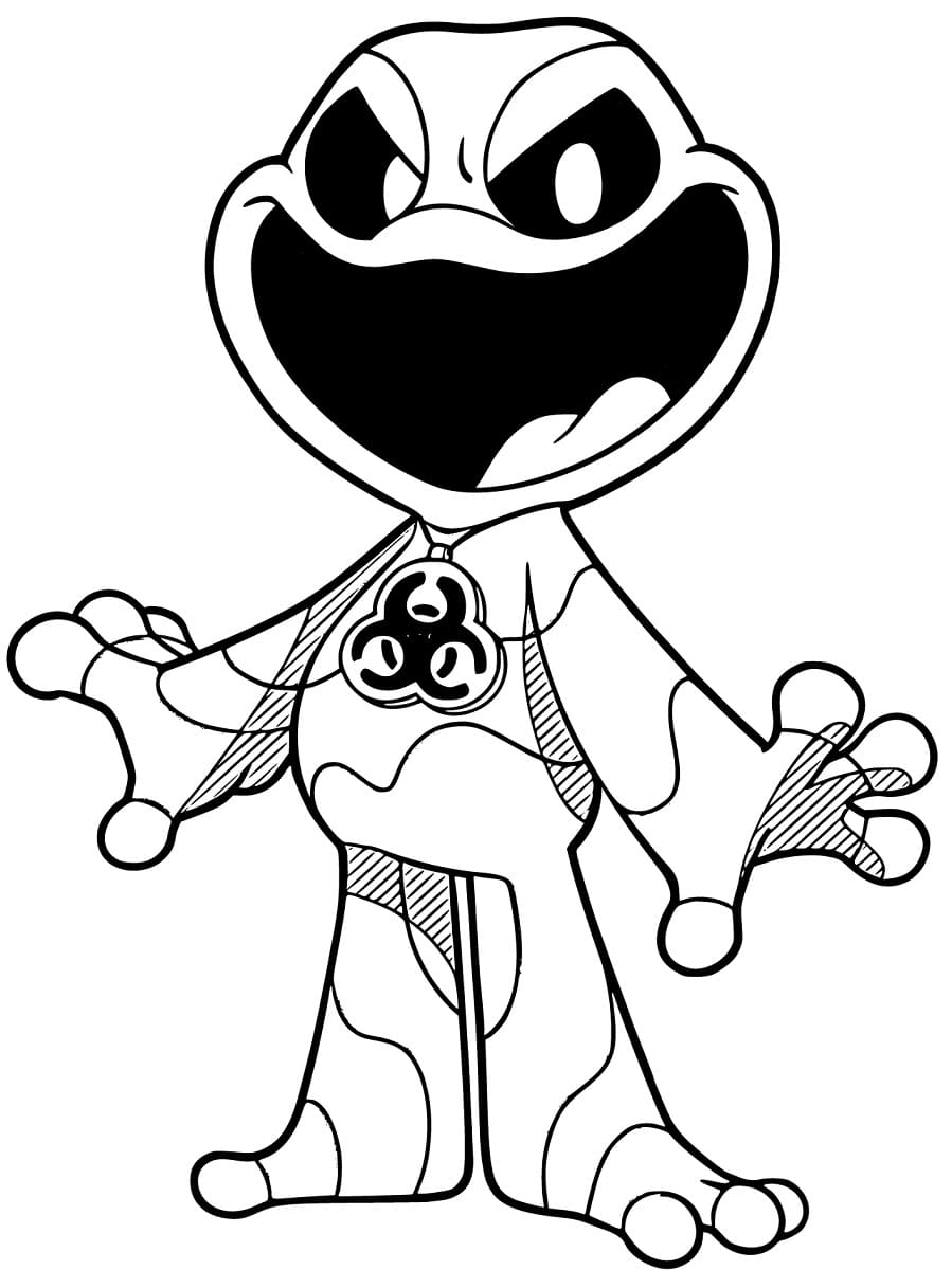 Icky Licky Nightmare Critters coloring page