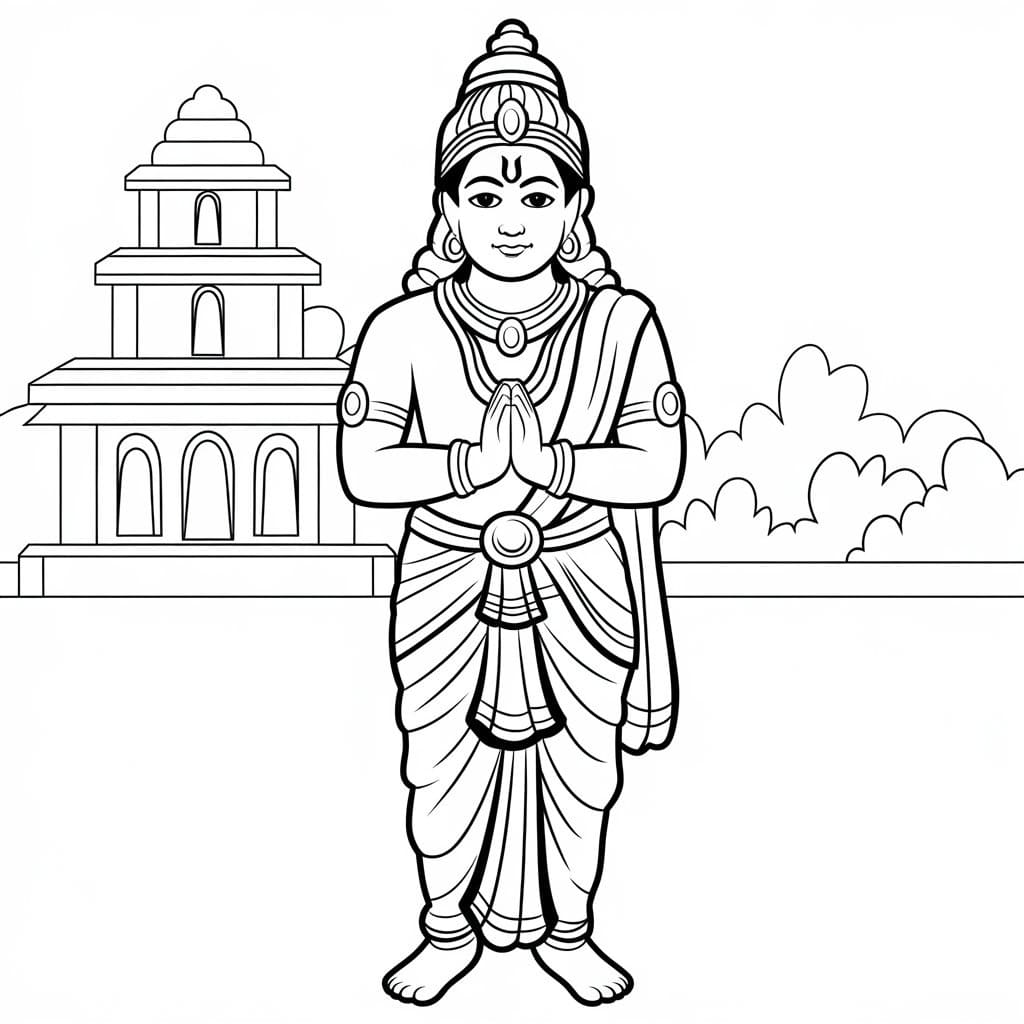 Jai Shree Ram For Kids coloring page