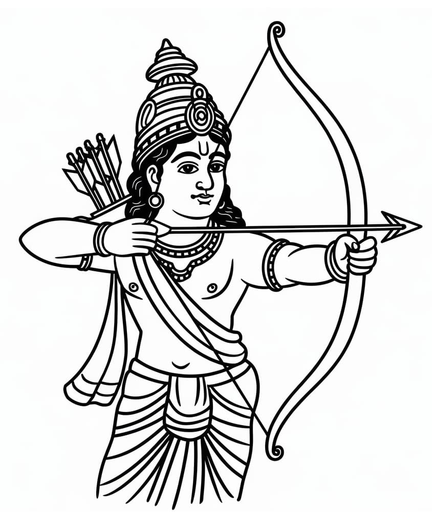 Jai Shree Ram For Kindergarten coloring page