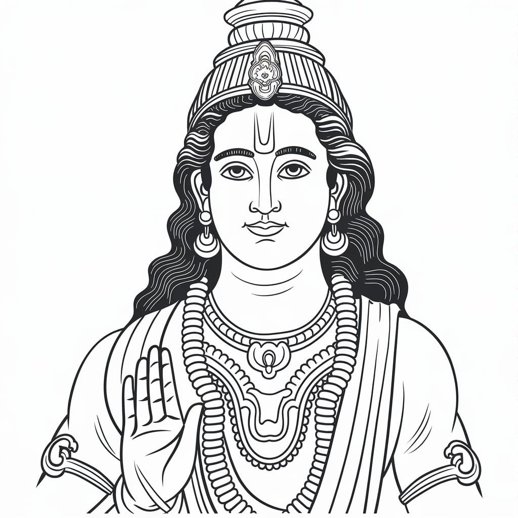 Jai Shree Ram Free For Kids coloring page