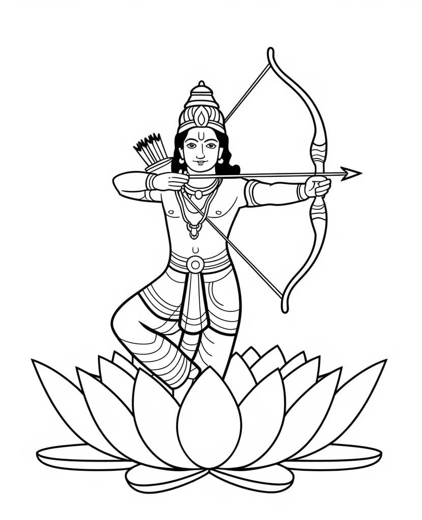 Jai Shree Ram Picture coloring page