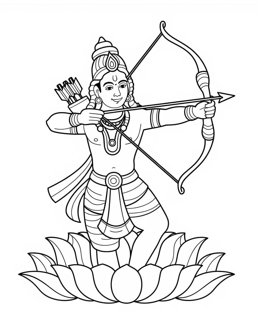 Jai Shree Ram Pictures coloring page