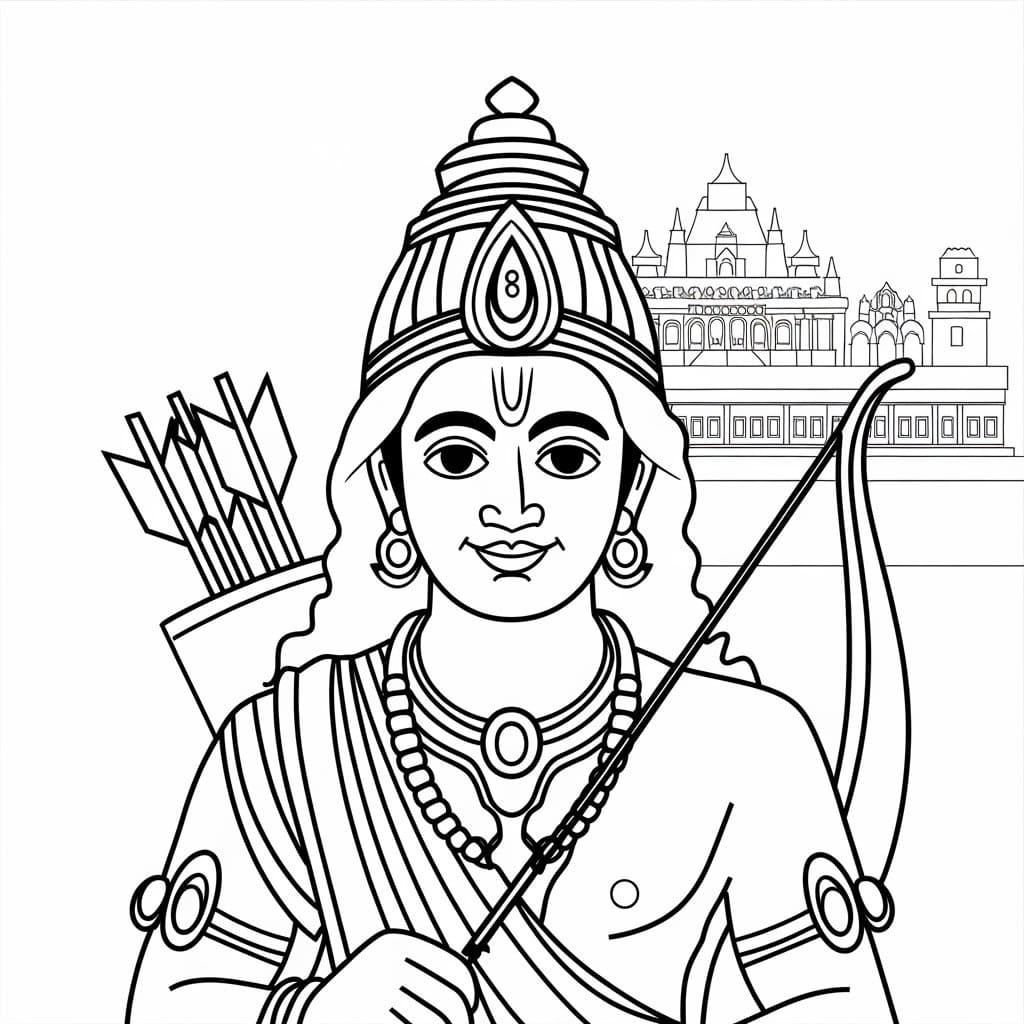 Jai Shree Ram coloring pages