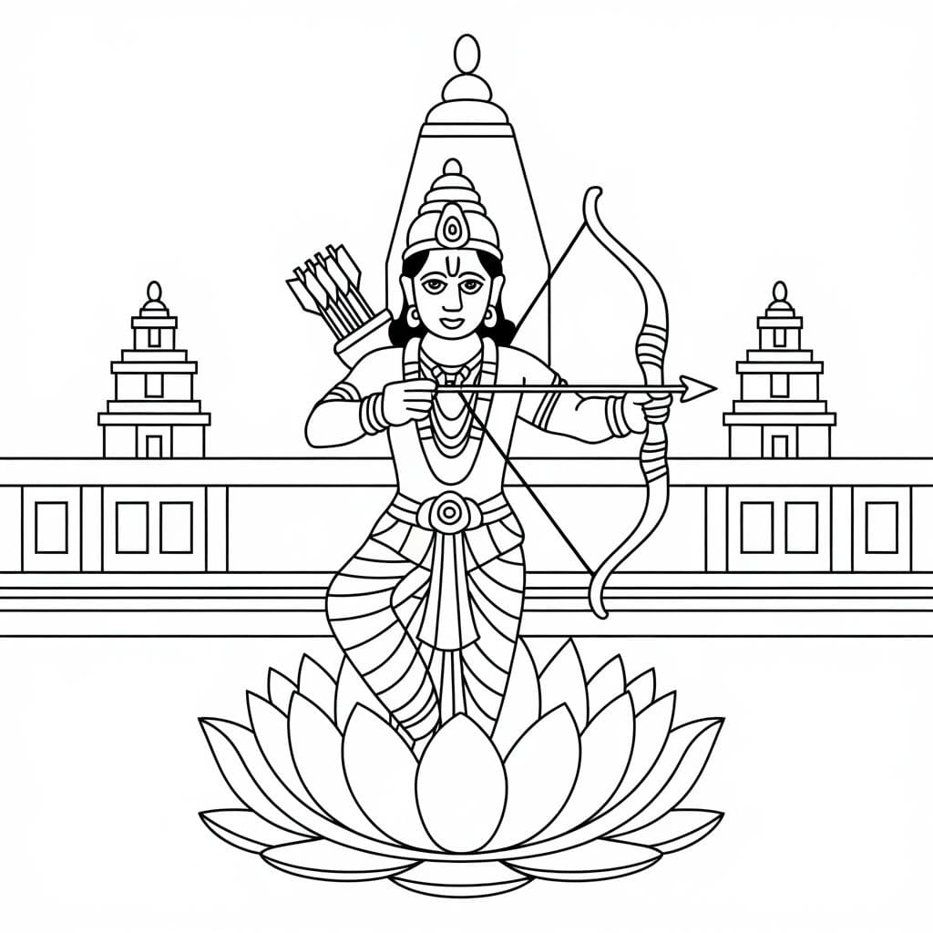 Jai Shree Ram to Print coloring page