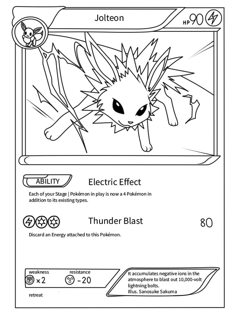 Jolteon Pokemon Card