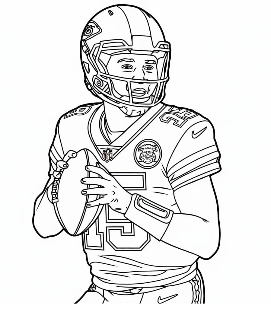 Patrick Mahomes For Free coloring page