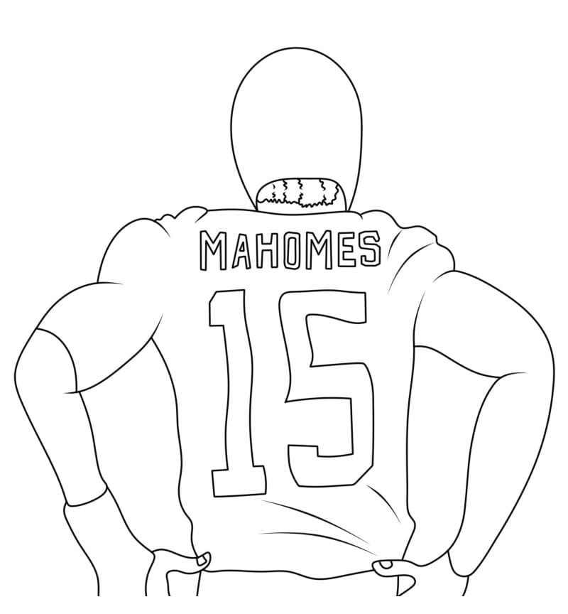 Patrick Mahomes Image coloring page