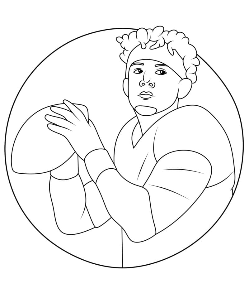 Patrick Mahomes is Cool coloring page