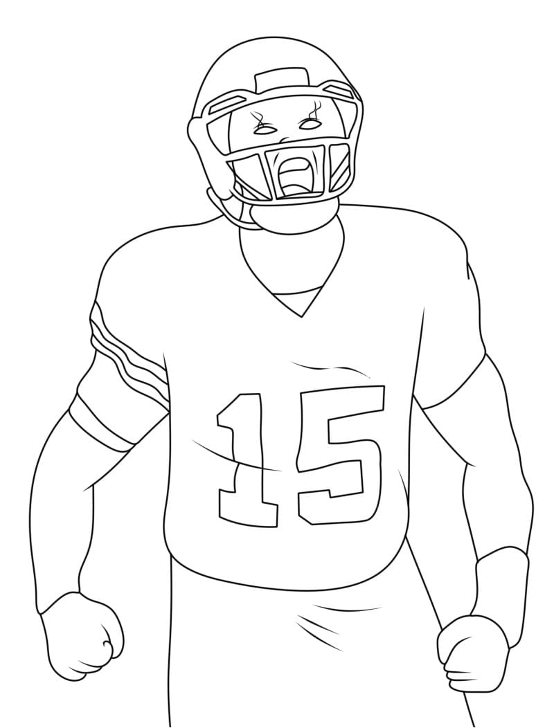 Patrick Mahomes Kansas City Chiefs coloring page