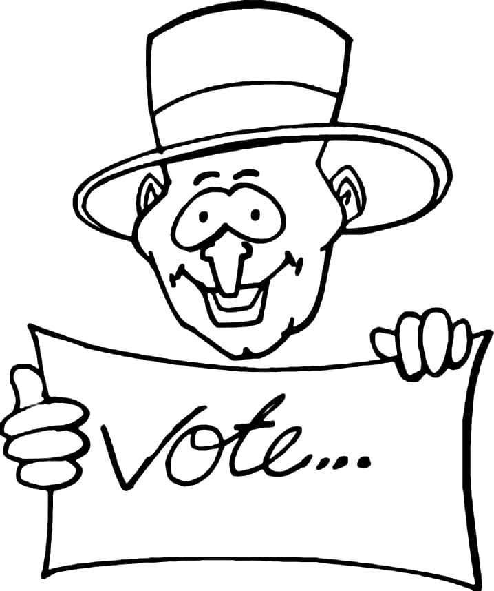 Print Election Day coloring page