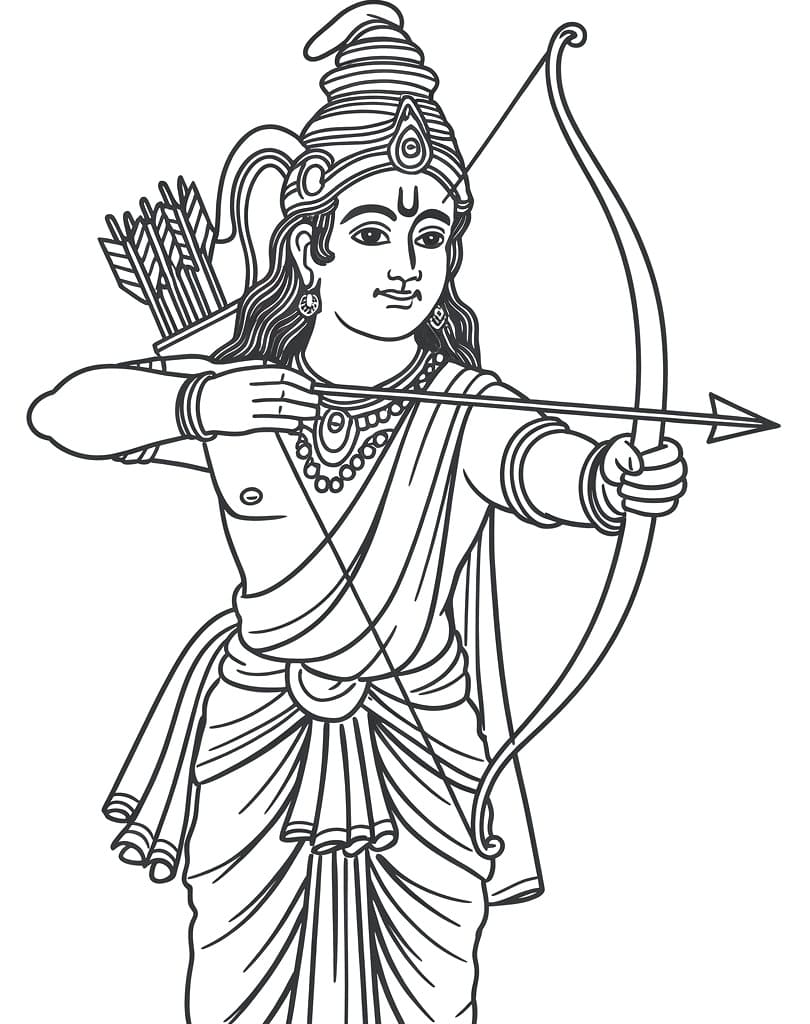 Print Jai Shree Ram coloring page