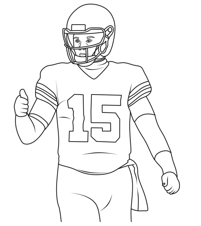 Print Patrick Mahomes coloring page