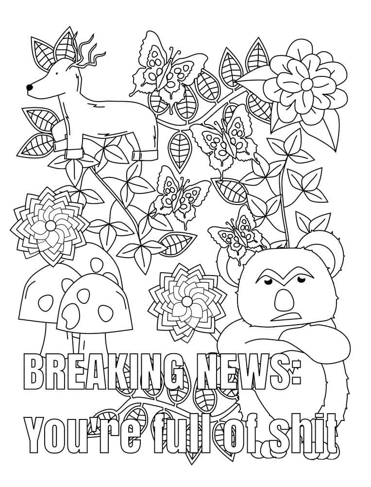 Print Swear Word coloring page