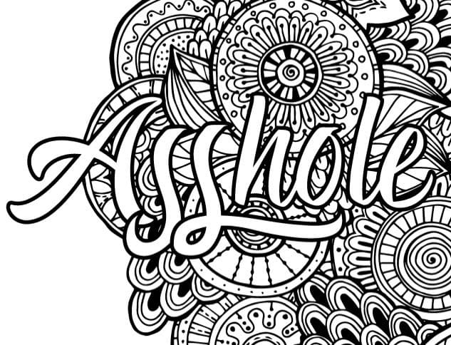 Print Swear Word for Adults coloring page