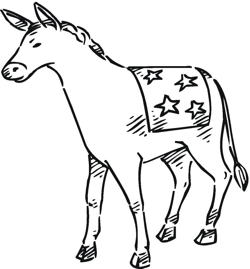 Printable Democrat Donkey