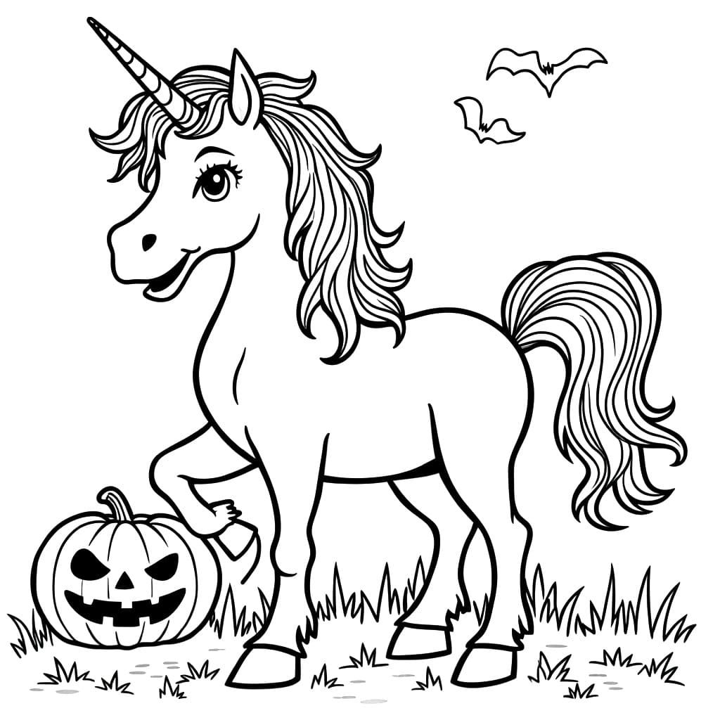 Printable Halloween Unicorn