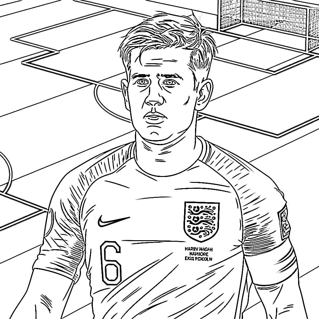 Printable Harry Maguire coloring page