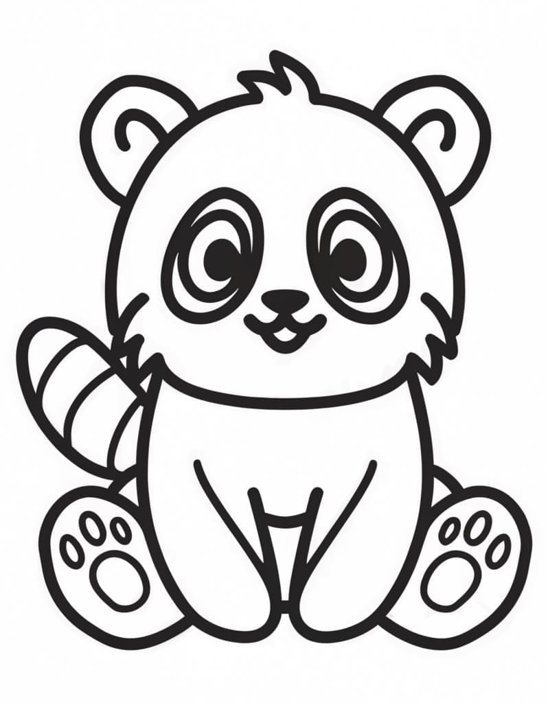 Red Panda Image coloring page