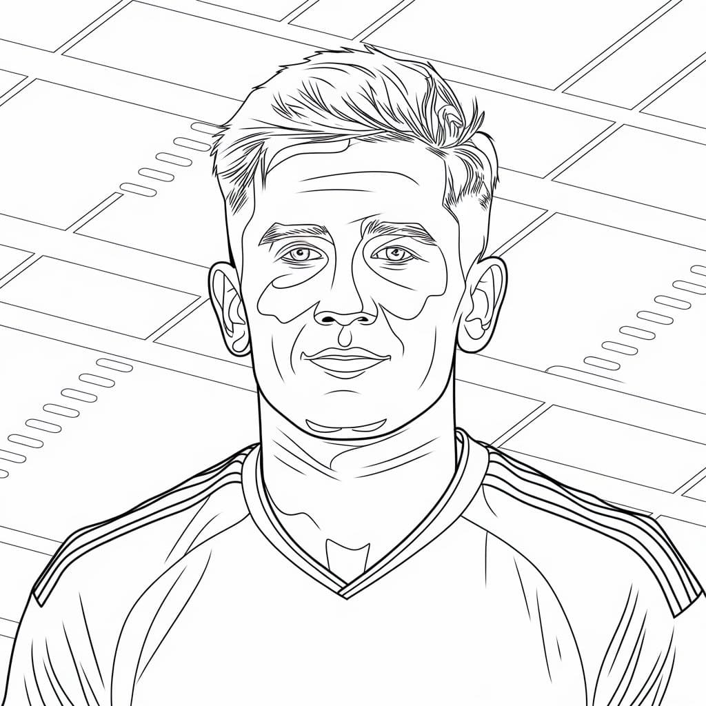 Smiling Harry Maguire coloring page