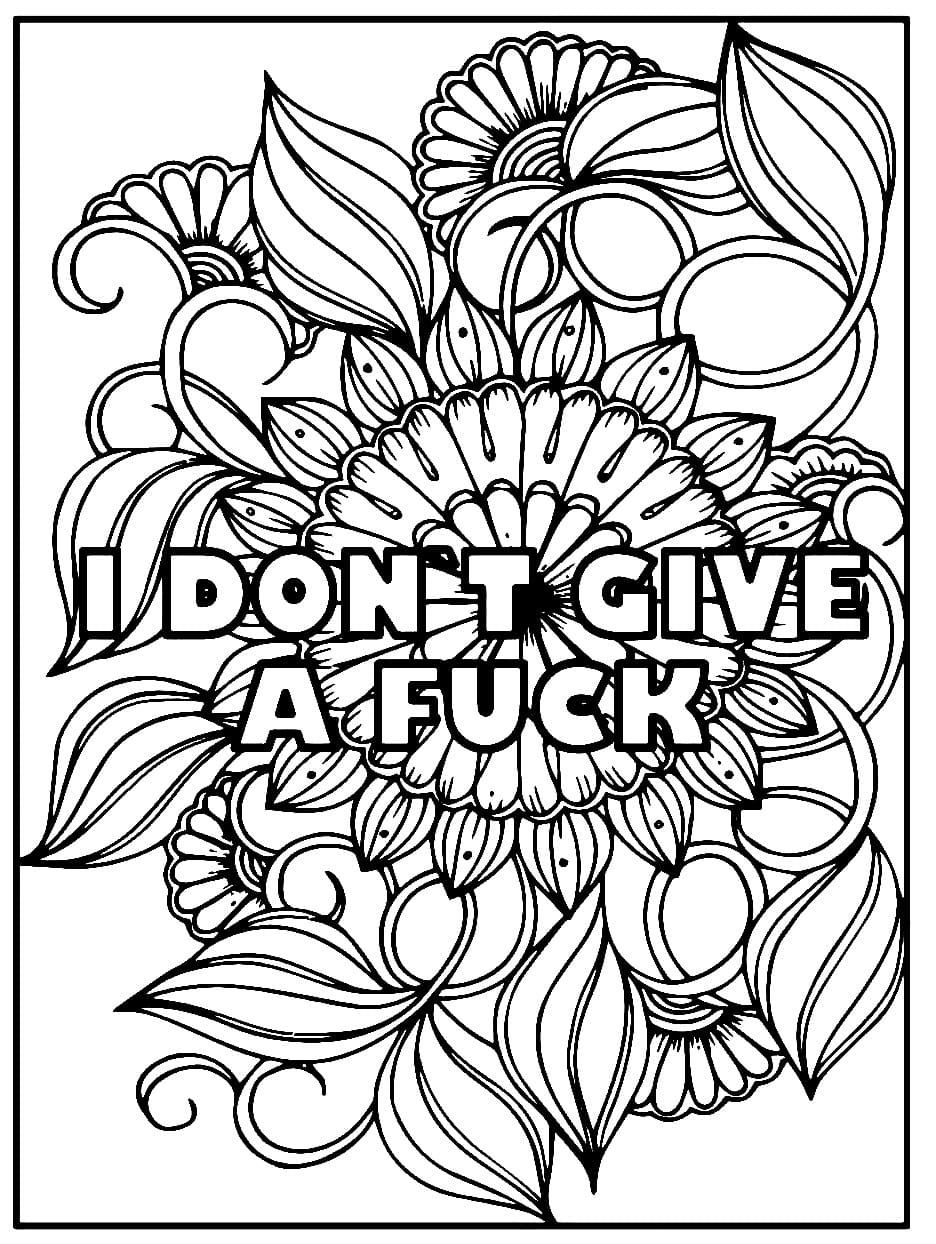 Swear Word Adults coloring page