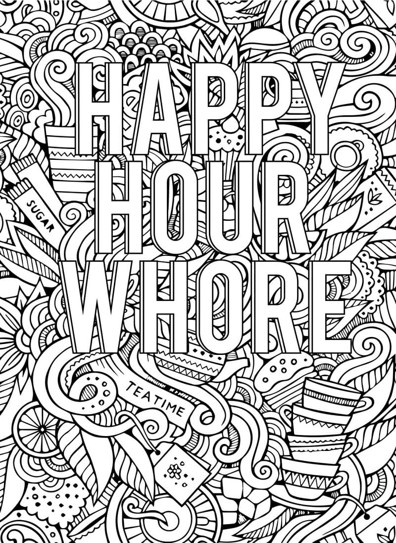 Swear Word For Adult coloring page