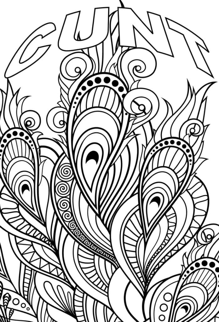 Swear Word Free for Adults coloring page