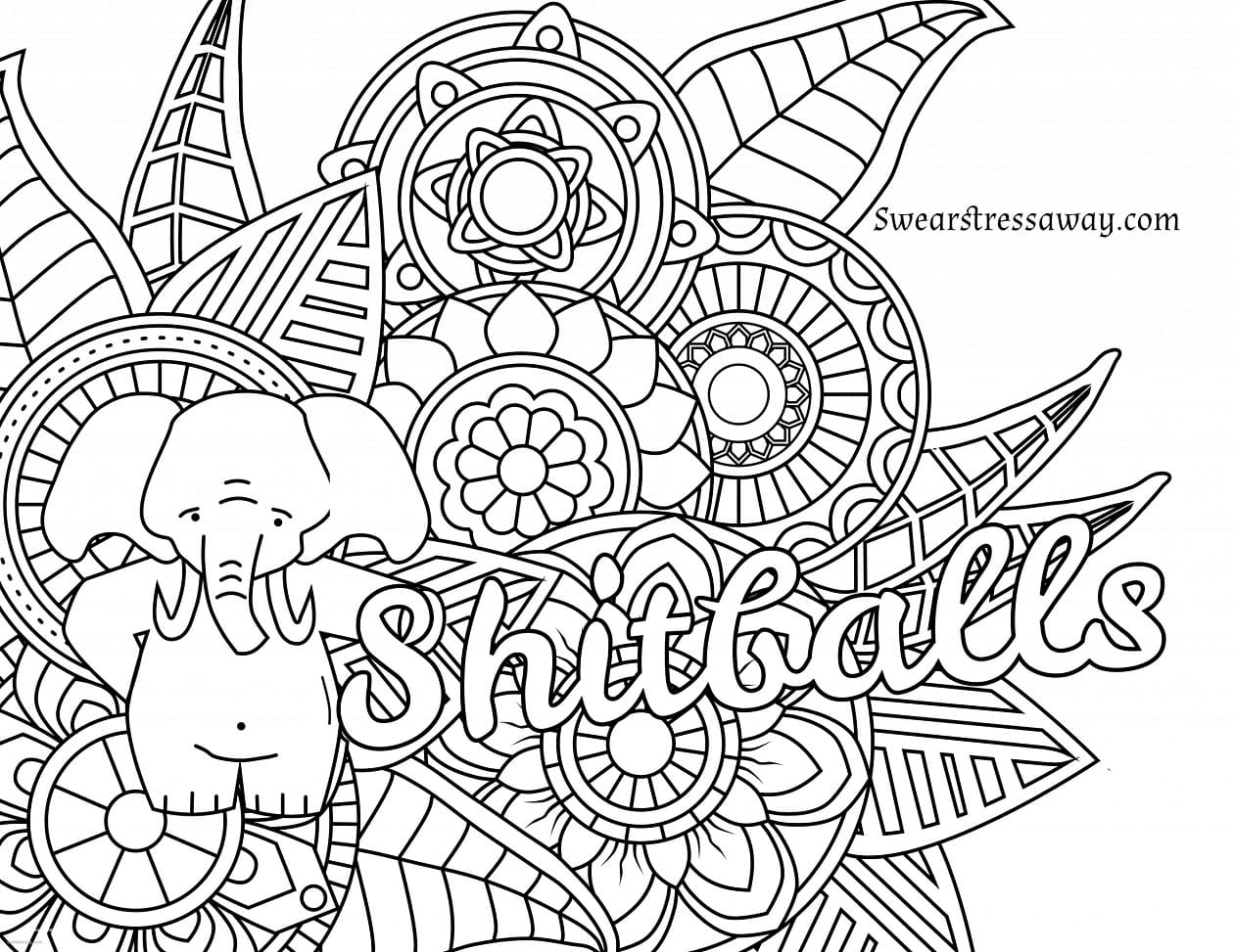 Swear Word Free Printable coloring page