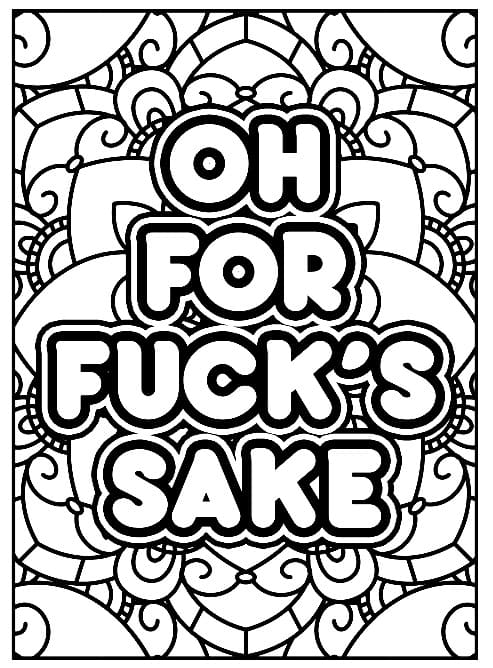 Swear Word Picture coloring page