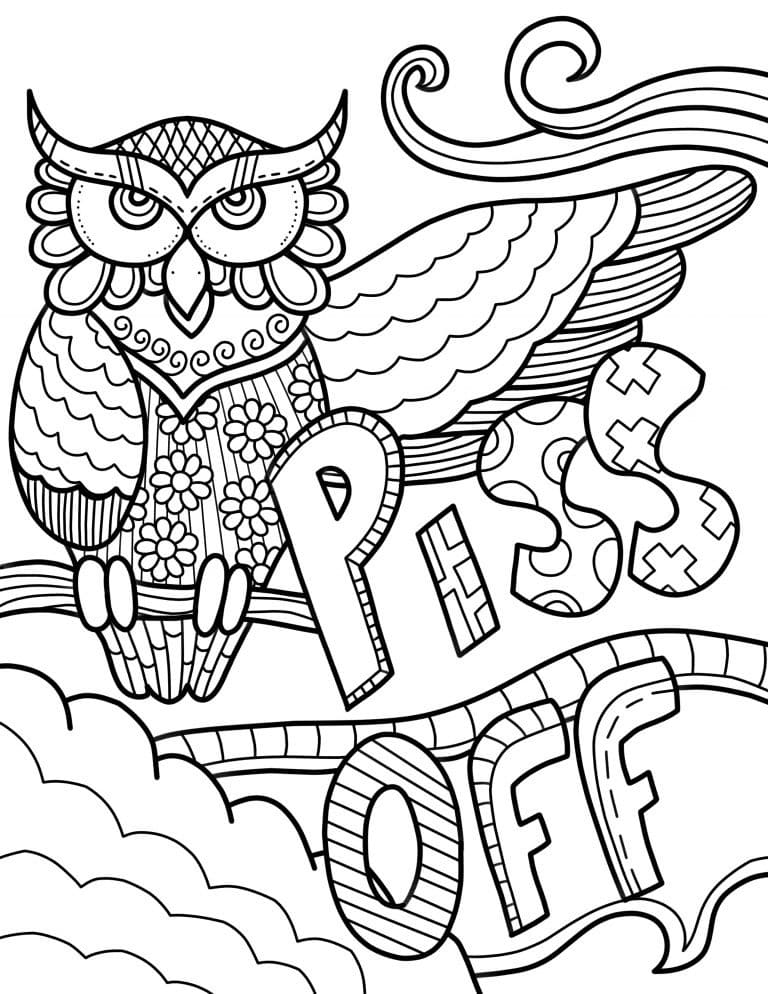 Swear Word Printable coloring page