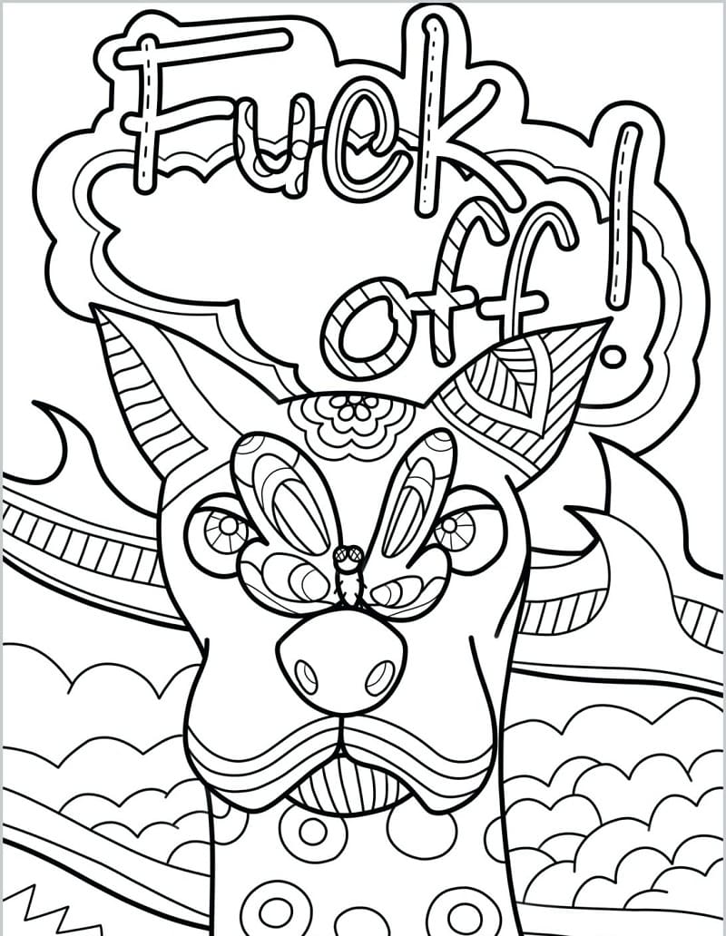 Swear Word Printable For Adult coloring page