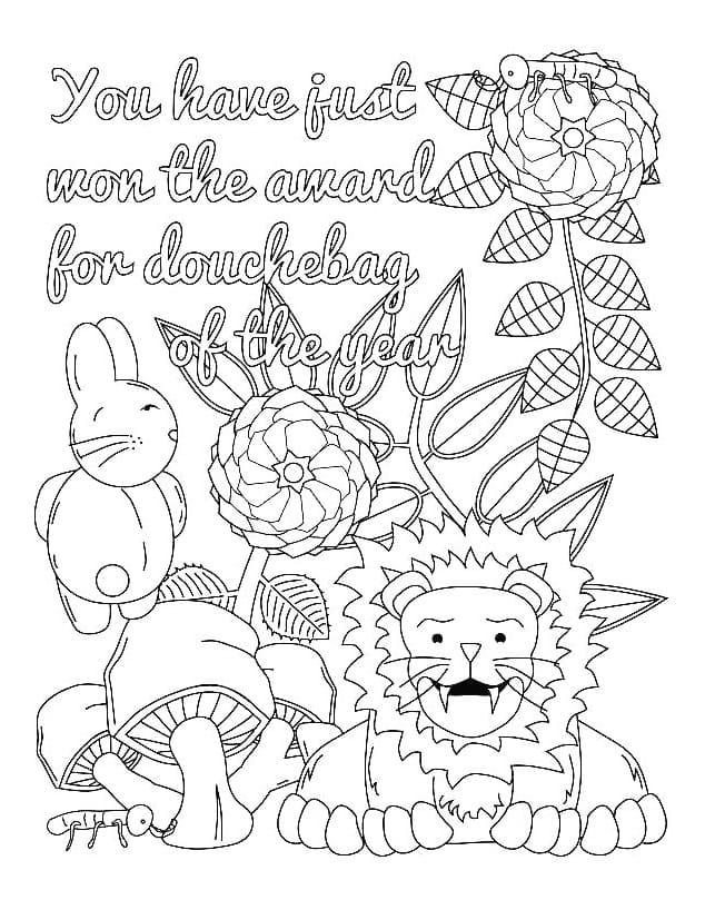 Swear Word Quote coloring page