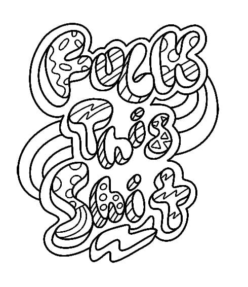 Swear Word Sheet coloring page