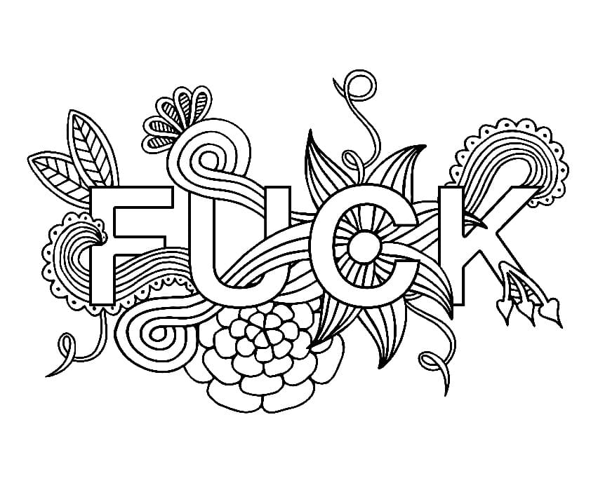 Swear Word Worksheet coloring page