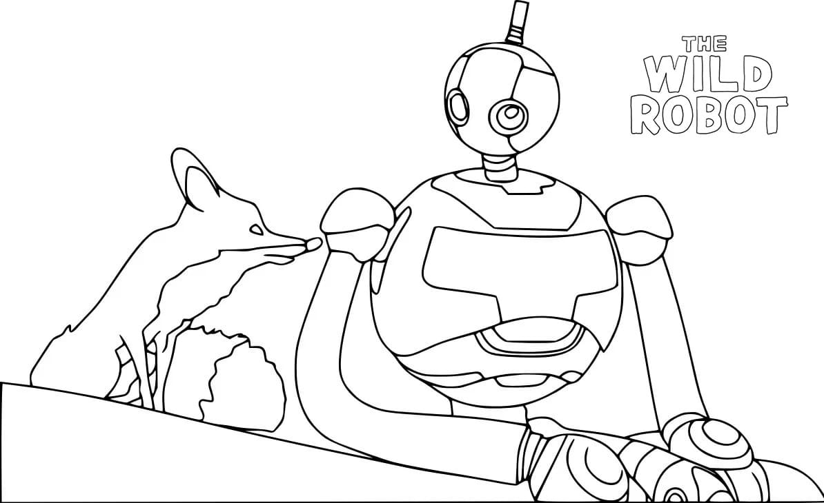 The Wild Robot Cartoon Movie coloring page