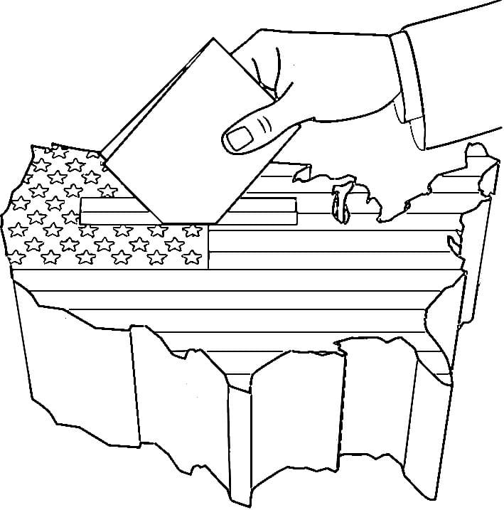 Vote Election Day coloring page