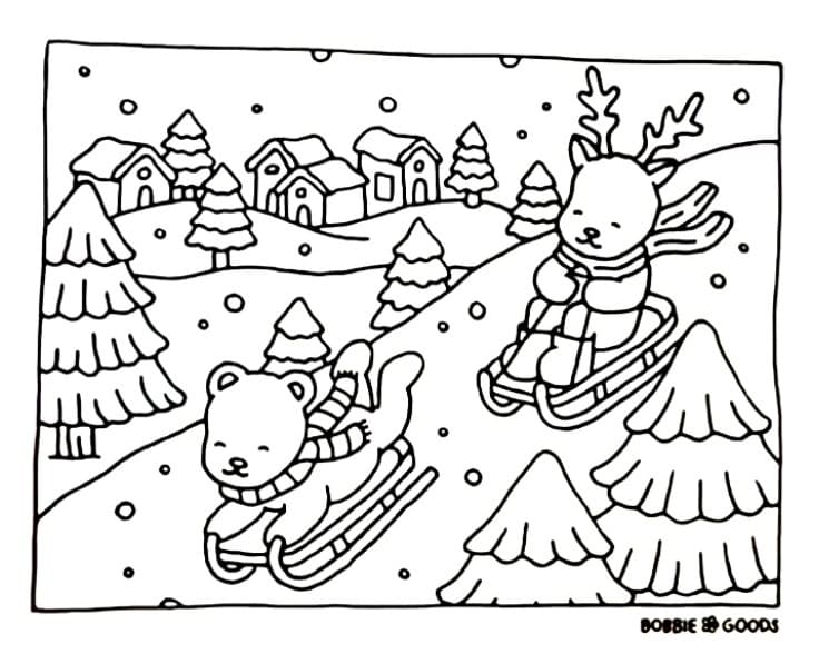 Winter Bobbie Goods coloring page