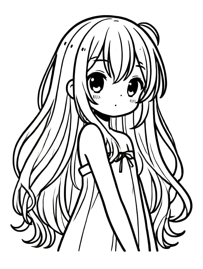 A Long Hair Anime Girl