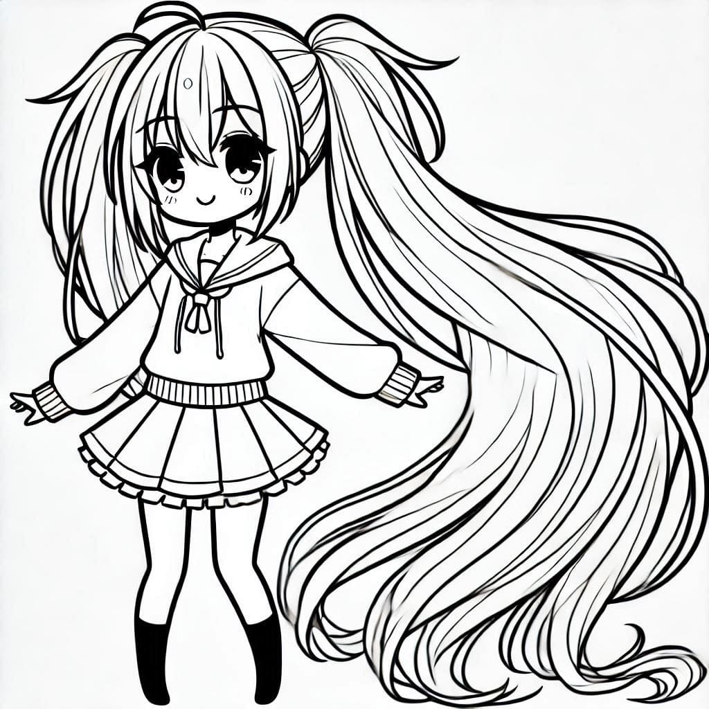 Amazing Long Hair Anime Girl