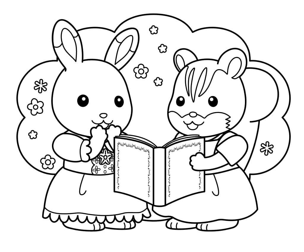 Calico Critters Friends coloring page