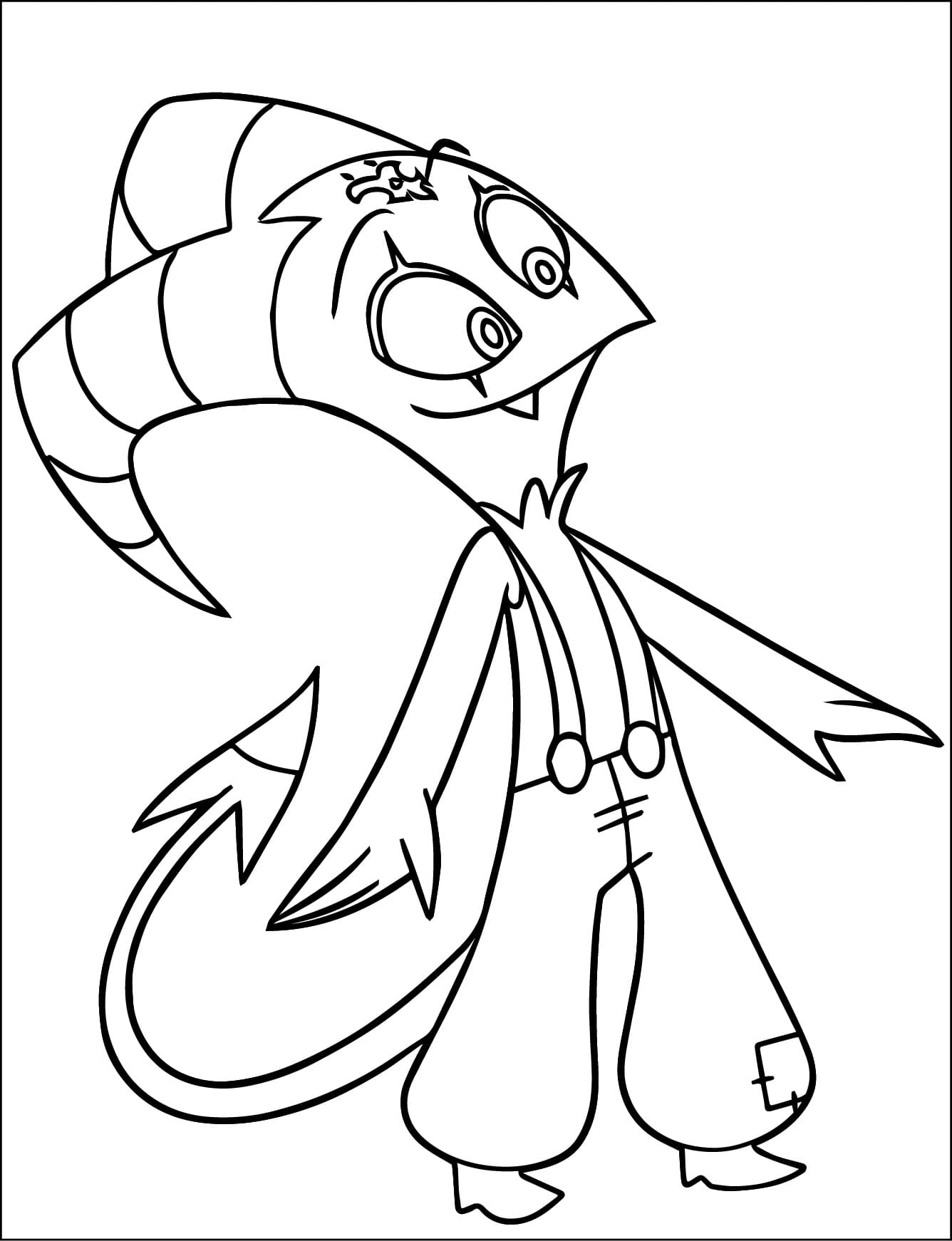 Cute Blitzo in Helluva Boss coloring page