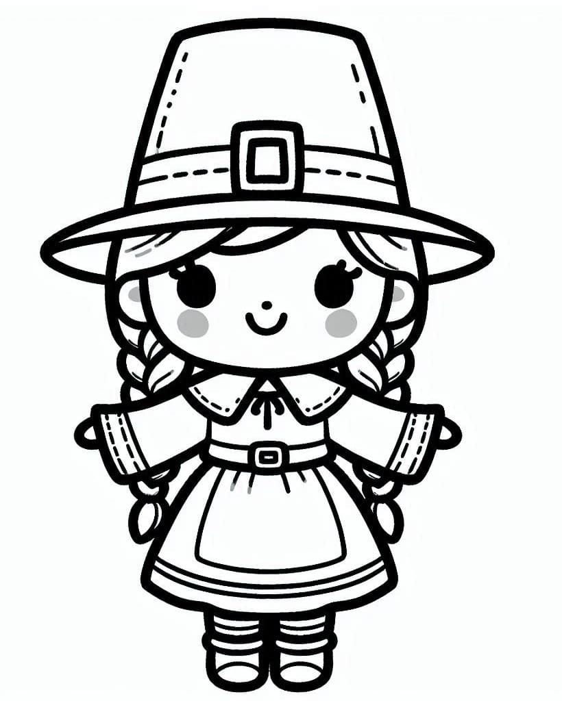 Cute Pilgrim Girl