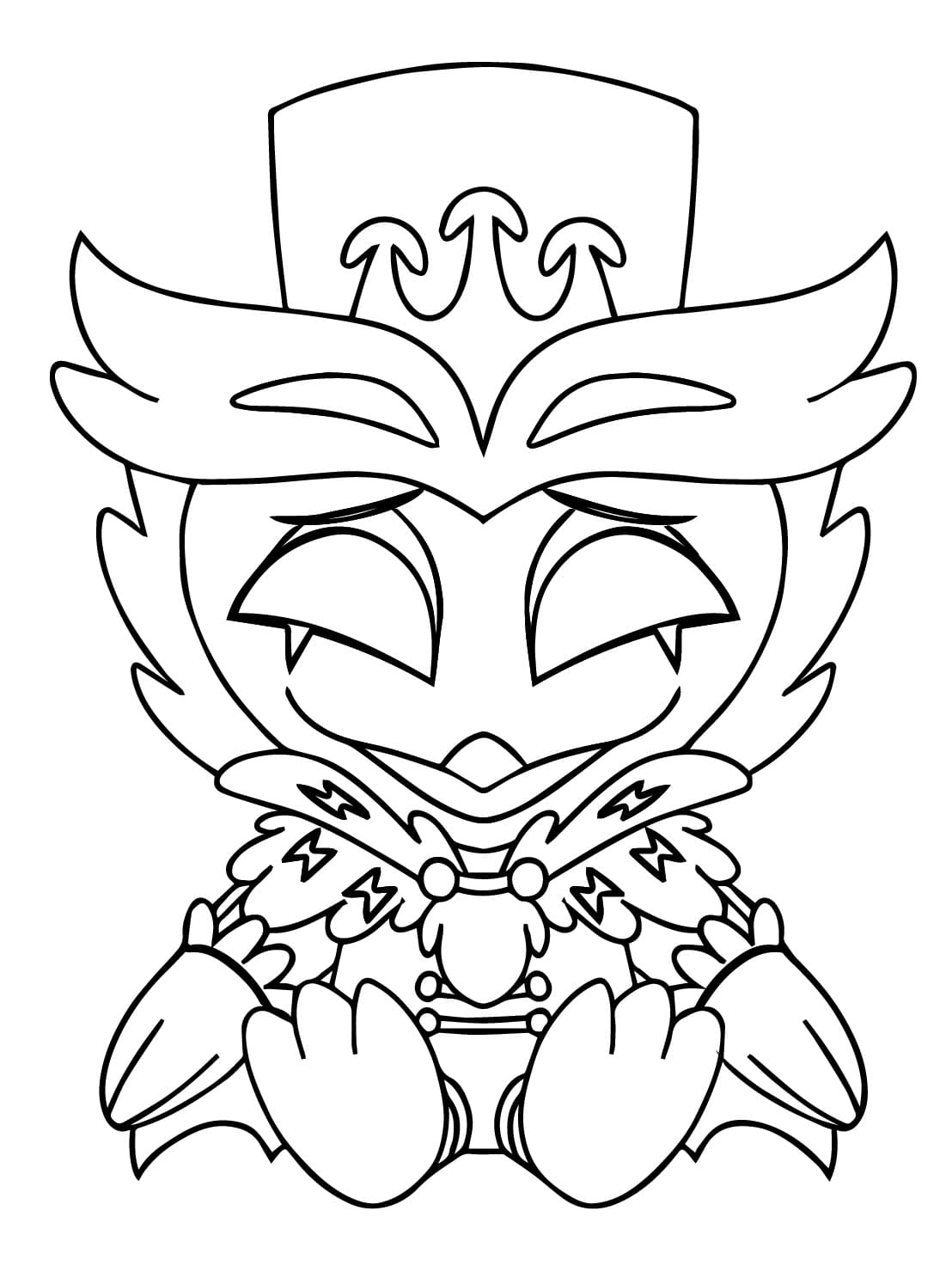 Cute Stolas from Helluva Boss coloring page