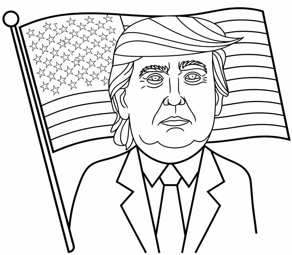 Donald Trump with Flag