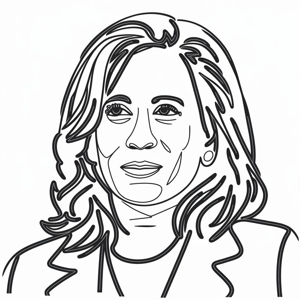 Drawing of Kamala Harris