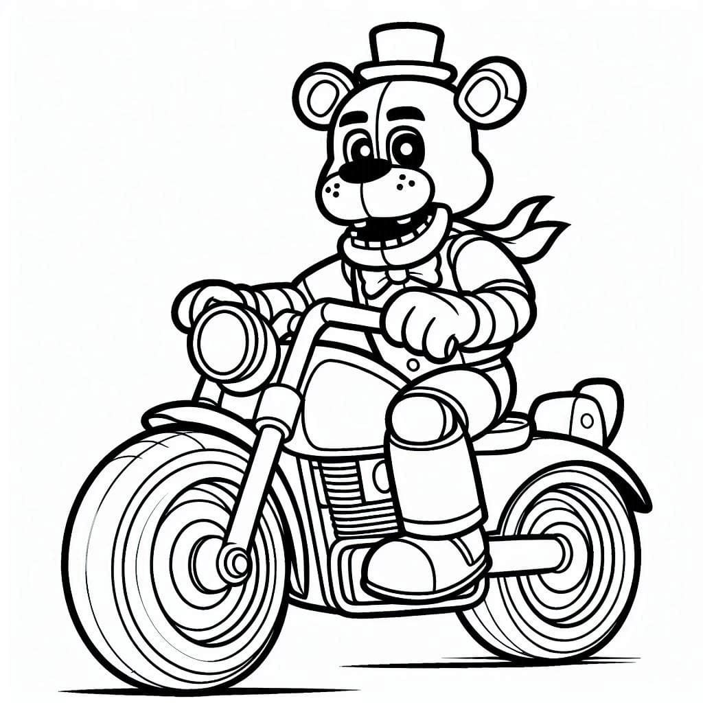 Freddy Fazbear on Motorbike