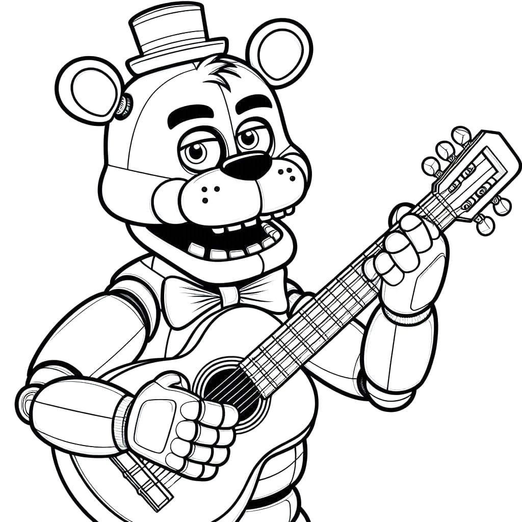 Freddy Fazbear Playing Guitar