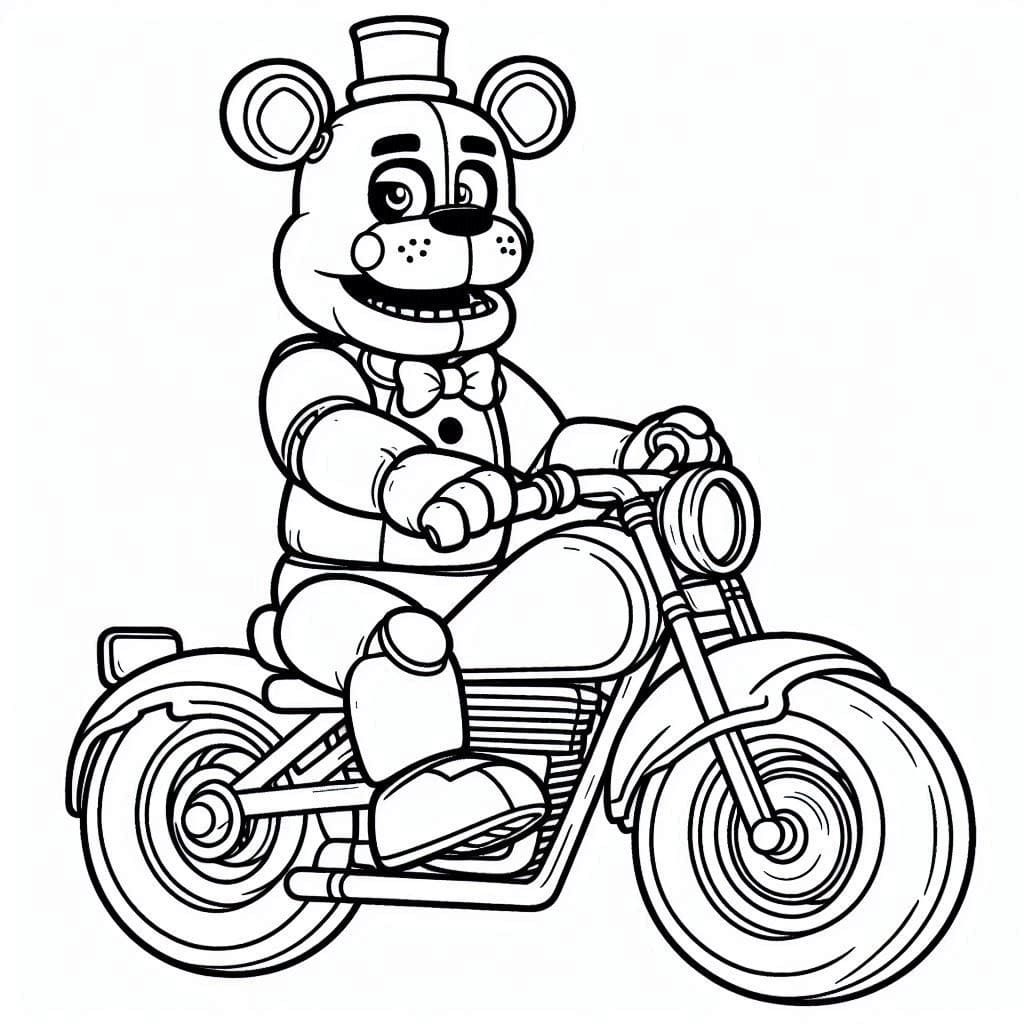 Freddy Fazbear Riding Motorbike