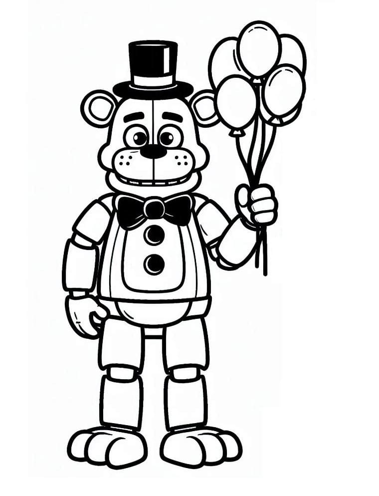 Freddy Fazbear with Balloons